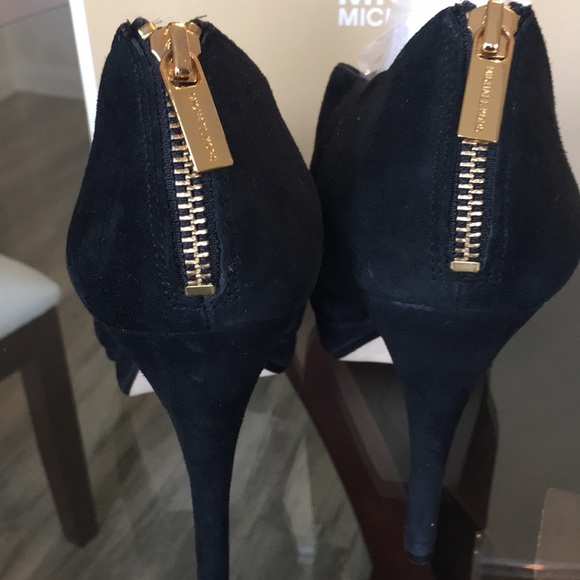 Michael Kors Black Suede Heels - Picture 2 of 3